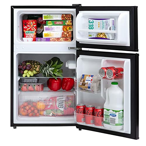 small-fridge-freezers Black Under Counter Fridge Freezer, 2 Door Free St