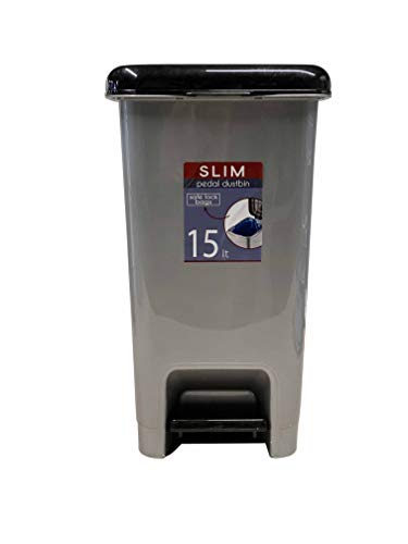 small-kitchen-bins VR7 Slim Plastic Pedal Bin Home Bedroom Bathroom K