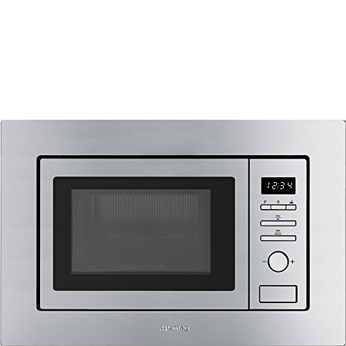 smeg-microwaves Smeg FMI020X Built In Microwave With Grill - Stain
