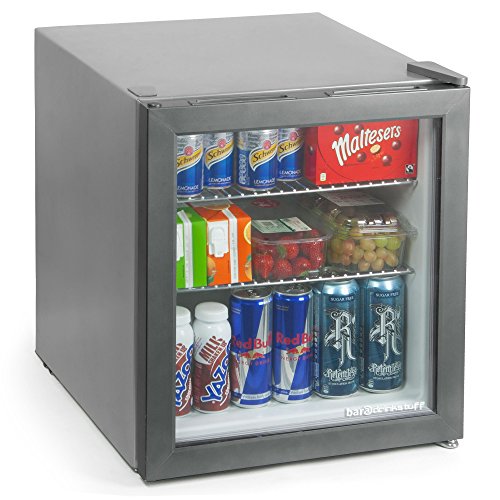 table-top-fridges bar@drinkstuff Frostbite Mini Fridge Silver - 46lt