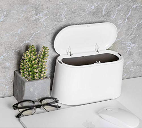tea-bag-bins AYADA Portable Trash Can Desk Bin with Lid, Mini P