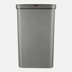 the-best-50l-kitchen-bins Tower T838005G Rectangular Sensor Bin with Fingerprint Proof Coated Exterior, Plastic, 50 L, Grey
