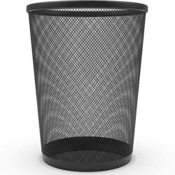 the-best-bin-for-bedrooms Avlash ® Circular Mesh Waste Bin , Lightweight Waste Basket Garbage Can, Metal Trash Bin for Kitchens Home Offices Dorm Rooms Living Rooms Bedrooms (Black)