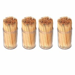 the-best-cocktail-sticks Invero® 600 x Pack of Party Bamboo Wooden Cocktail Sticks Toothpicks Tooth Picks for Desserts Parties, Office, Home, & Dental Hygiene | Eco Friendly and Odor Free