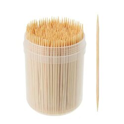 the-best-cocktail-sticks Large 6cm Round Cocktail Sticks Wooden Toothpicks in Storage Box Sturdy Safe Double Sided Picks for Dental Teeth Picking Party Buffet Canapé Appetisers Barbecue (500 Cocktail Sticks)