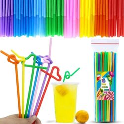 the-best-cocktail-straws Party Toys Artistic Funny Straws Pack of 50 Flexible Reusable straws For Cocktail, Juice, Soda and Coffee-Bendable Drinking Straws Multi Colored Straws Drinking Glass Straws Reusable Straws for Kids.