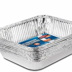 the-best-foil-roasting-trays Large Disposable Aluminium Foil Trays Containers for Baking Roasting Broiling Cooking Food Storage & More Gastronorm Half Size Pans 32 x 26 cm Pack of 10