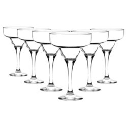 the-best-margarita-cocktail-glasses 6X 300ml (10.4oz) Margarita Cocktail Glasses - Mocktail and Frozen Cocktails Party Drinking Glass Set Dishwasher Safe - by Rink Drink
