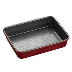 the-best-small-roasting-tins Hairy Bikers Small Roasting Tin BKW1527 Oven Baking Tray Non Stick Freezer and Dishwasher Safe Carbon Steel L22cm x W17cm x H4.4cm Red