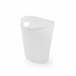 the-best-white-bin Addis 514806 Plastic Waste Paper Bathroom Bedroom Office Bin, 12 litre, White