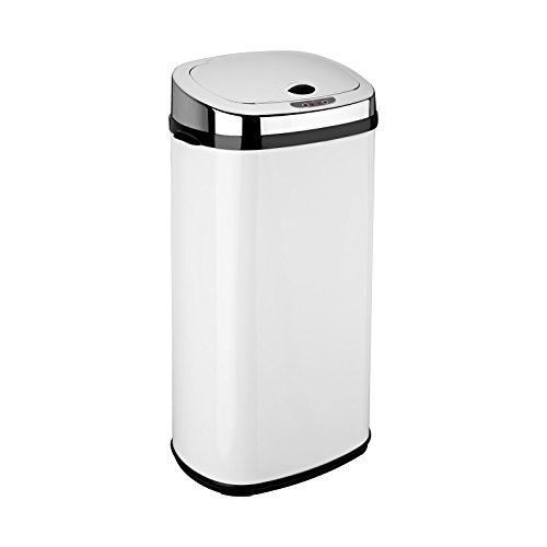 white-kitchen-bins Rect 42L Stainless Steel Auto Sensor Kitchen Waste
