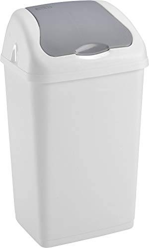 white-kitchen-bins Sterling Ventures 35 Litres Premium Plastic Swing