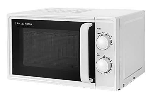 white-microwaves Russell Hobbs Textures 17 Litre White Manual Micro
