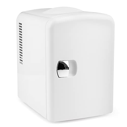 white-mini-fridges Amazon Brand - Umi Mini Fridge 4 Liter 6 Can Fridg