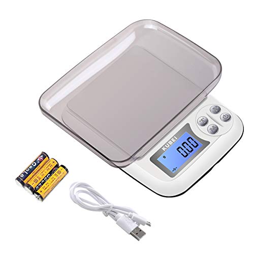 0-01g-scales KUBEI Digital Kitchen Scale, 1kg/0.01g Food Scale,