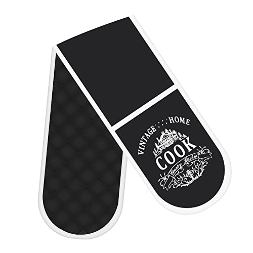 black-oven-gloves Oven Gloves,Heat Resistant Silicone Oven Gloves No