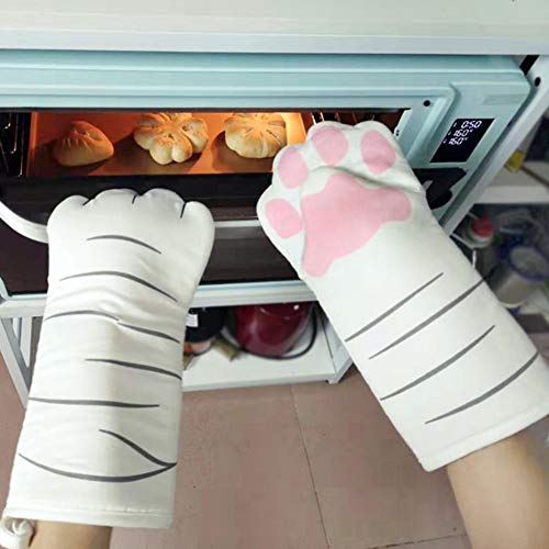 cat-oven-gloves 2PCS Cat Paws Oven gloves,Cat Paws Oven Long Mitts