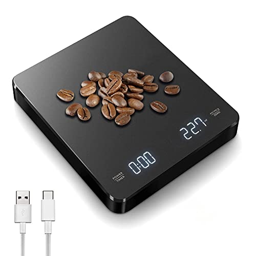 coffee-scales OBEST Digital Coffee Scale, 0.1g/3Kg Rechargeable