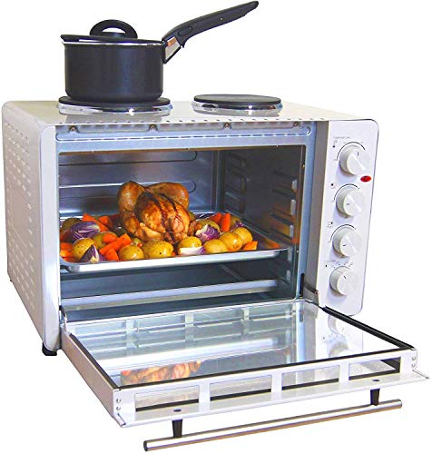 countertop-ovens Igenix IG7145 Mini Oven with Electric Double Hotpl