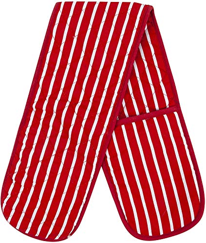 double-oven-gloves Butcher Stripe Quilted Double Oven Gloves Kitchen