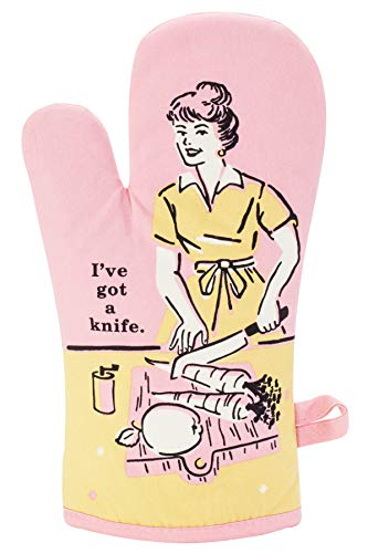 funny-oven-gloves Blue Q I've Got A Knife Oven Mitt