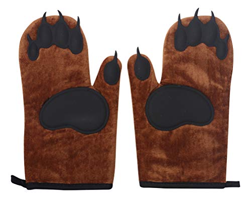 funny-oven-gloves Klmnop Bear Paw Oven Gloves Insulated Silicone Ant