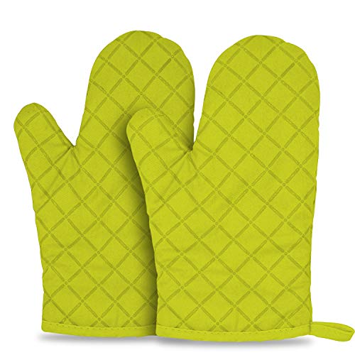 green-oven-gloves Ankier Oven Gloves,Heat Resistant Silicone Oven Gl