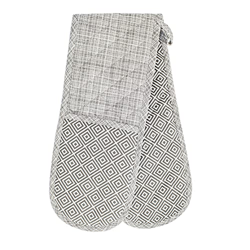 grey-oven-gloves Clay Roberts Oven Gloves, Light Grey, Double Oven