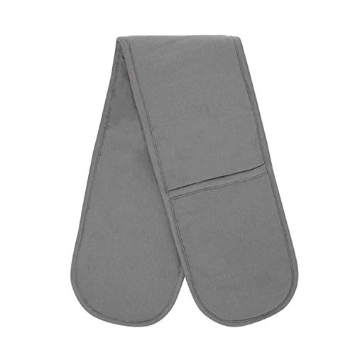 grey-oven-gloves PRIME Homewares Solid Grey Double Oven Glove 100%