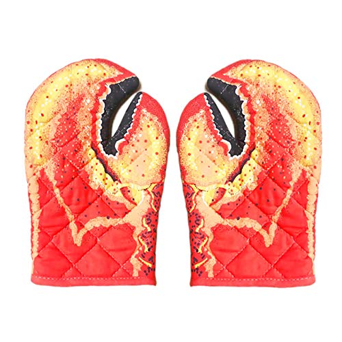 novelty-oven-gloves gerFogoo 2pcs Oven Gloves, Thick Cotton Oven Anti-