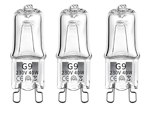 oven-light-bulbs MSC 3 x 40w G9 Halogen Oven Bulbs Suitable for Ove