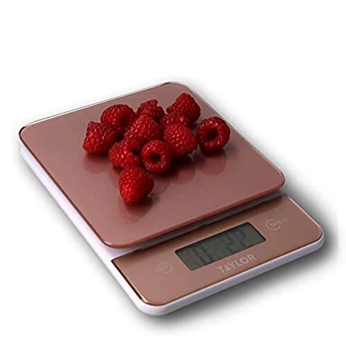 pink-kitchen-scales Taylor Digital Glass Kitchen Scales, Stylish Compa