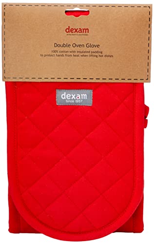 red-oven-gloves Dexam 16150341 Love Colour Double Oven Glove-Scarl