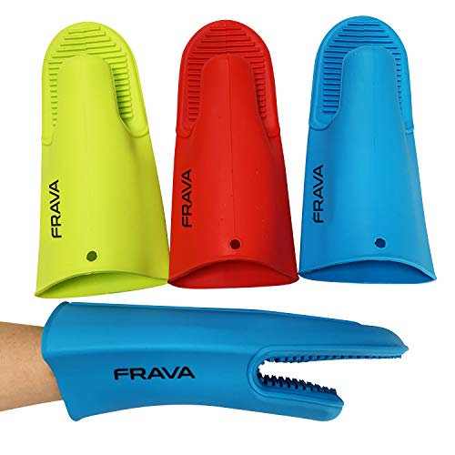 rubber-oven-gloves FRAVA Silicone Oven Gloves, Oven Mitts, Pot Holder