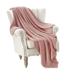 the-best-pink-blankets Exclusivo Mezcla 127 x 178 CM Flannel Fleece Soft Throw Blanket for Settees/Sofa/Chairs/Couch - Lightweight, Warm and Cozy Pink