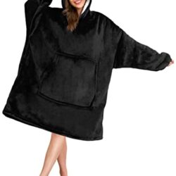 the-best-wearable-blankets Lushforest Oversized Blanket Hoodie, Wearable Hooded Blanket, Soft Sherpa Fleece Snuggle Blanket Hoodie Adult, Warm Throw Blanket Sweatshirt Robe for Women Men Teens