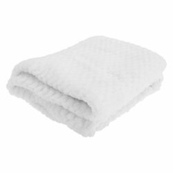 the-best-white-blankets Baby Boys/Girls Supersoft Waffle Textured Blanket (75 x 90cm) (White)
