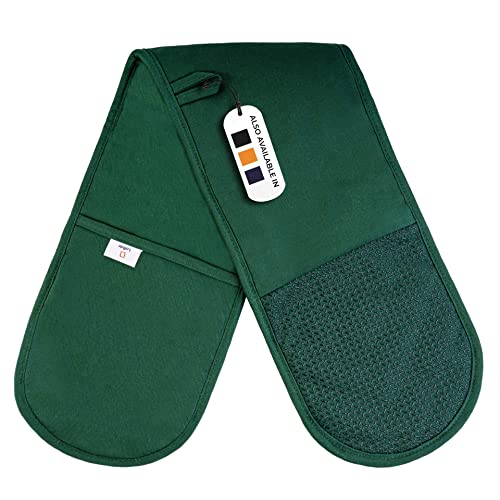 green-oven-gloves Green Oven Gloves Double by Laffair® - Green Kitc