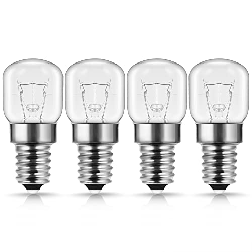 oven-light-bulbs Techgomade 4X 25W Incandescent Bulb, E14 Small Edi