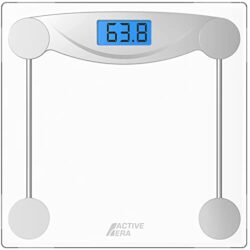 the-best-digital-bathroom-scales Active Era® Ultra Slim Digital Bathroom Scales for Body Weight with High Precision Sensors and Tempered Glass (Stone/kgs/lbs)