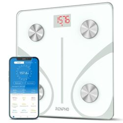 the-best-digital-bathroom-scales RENPHO Body Fat Scale Bluetooth, Digital Body Weight Bathroom Scales Weighing Scale with Smart BMI Scale, Body Composition Monitors with Smartphone App, White