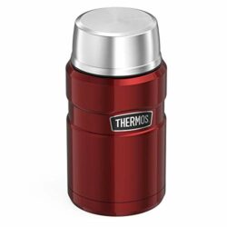 the-best-food-thermos Thermos 101514 Stainless King Food Flask, Red, 710 ml