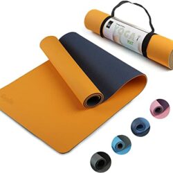 the-best-gym-mats-for-home KEPLIN Exercise Yoga Mat Non-Slip | Training & Workout Mat for Home and outdoor gym | Yoga, Pilates, Gymnastics, HiiT, Stretching & Meditation | Foam Material with Carrying Strap - 183 x 60 x 0.6 cm