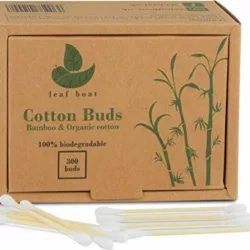 best-earbuds Leaf Boat Bamboo Cotton Buds