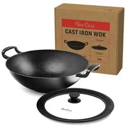 best-induction-wok Uno Casa Cast Iron Induction Wok