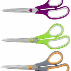 best-kitchen-scissors Amazon Basics Titanium-Blade Soft-Grip Scissors