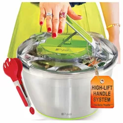 best-salad-spinners Pykal Large Stainless Steel Salad Spinner
