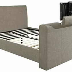 best-tv-beds GFW Furniture Brooklyn Fabric Pneumatic TV Bed