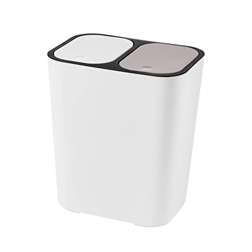 double-bins Holdfiturn Double Recycling Waste Bin Rectangle Pl