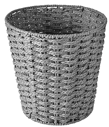 small-bins Zuvo Round Wicker Waste Paper Bin and Basket- Rubb